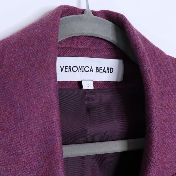 VERONICA BEARD Sevyn Dickey Jacket Orchid Wool Double Breasted Women's 10 - Picture 10 of 12